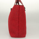 CHANEL Matelasse Chain Shoulder Bag Wool 2way Red CC Auth 127480-3