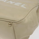 CHANEL Camelia Shoulder Bag Leather Ivory CC Auth 127482-12