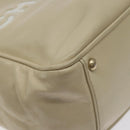 CHANEL Camelia Shoulder Bag Leather Ivory CC Auth 127482-13
