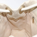 CHANEL Camelia Shoulder Bag Leather Ivory CC Auth 127482-16