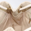 CHANEL Camelia Shoulder Bag Leather Ivory CC Auth 127482-19