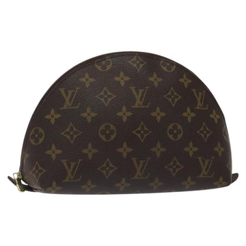 LOUIS VUITTON Monogram Trousse Demi Ronde Cosmetic Pouch M47520 LV Auth 127488