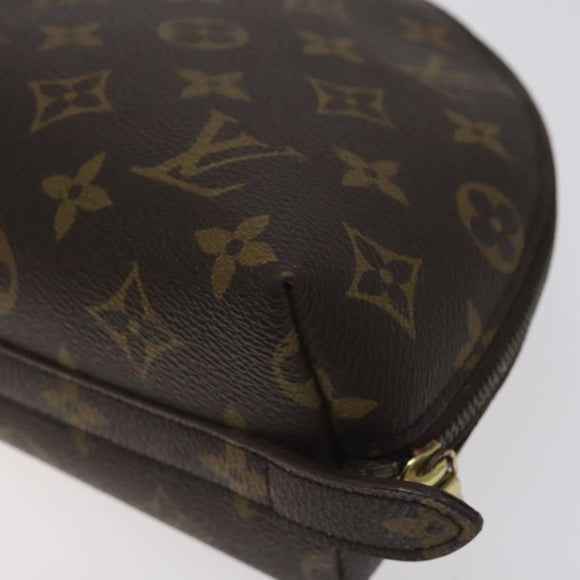 LOUIS VUITTON Monogram Trousse Demi Ronde Cosmetic Pouch M47520 LV Auth 127488