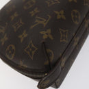 LOUIS VUITTON Monogram Trousse Demi Ronde Cosmetic Pouch M47520 LV Auth 127488-16