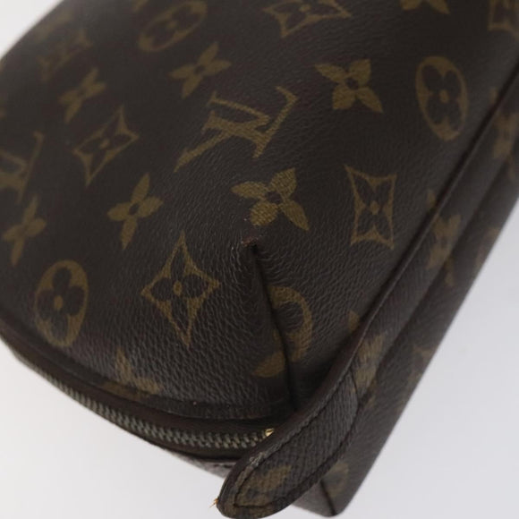 LOUIS VUITTON Monogram Trousse Demi Ronde Cosmetic Pouch M47520 LV Auth 127488