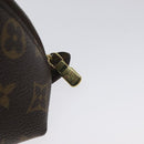 LOUIS VUITTON Monogram Trousse Demi Ronde Cosmetic Pouch M47520 LV Auth 127488-8
