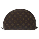 LOUIS VUITTON Monogram Trousse Demi Ronde Cosmetic Pouch M47520 LV Auth 127488-2
