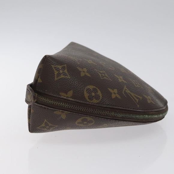 LOUIS VUITTON Monogram Trousse Demi Ronde Cosmetic Pouch M47520 LV Auth 127488