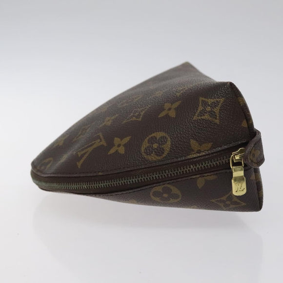 LOUIS VUITTON Monogram Trousse Demi Ronde Cosmetic Pouch M47520 LV Auth 127488