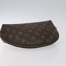 LOUIS VUITTON Monogram Trousse Demi Ronde Cosmetic Pouch M47520 LV Auth 127488-5