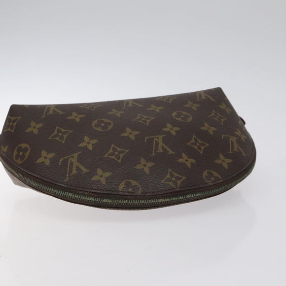 LOUIS VUITTON Monogram Trousse Demi Ronde Cosmetic Pouch M47520 LV Auth 127488