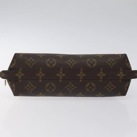 LOUIS VUITTON Monogram Trousse Demi Ronde Cosmetic Pouch M47520 LV Auth 127488