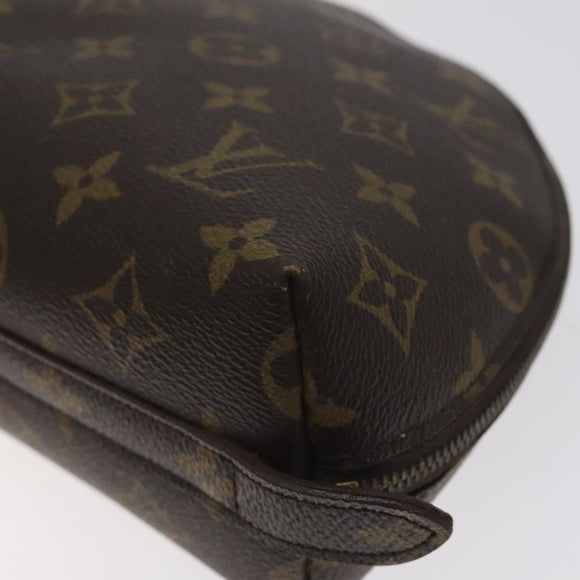 LOUIS VUITTON Monogram Trousse Demi Ronde Cosmetic Pouch M47520 LV Auth 127488
