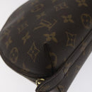 LOUIS VUITTON Monogram Trousse Demi Ronde Cosmetic Pouch M47520 LV Auth 127488-14