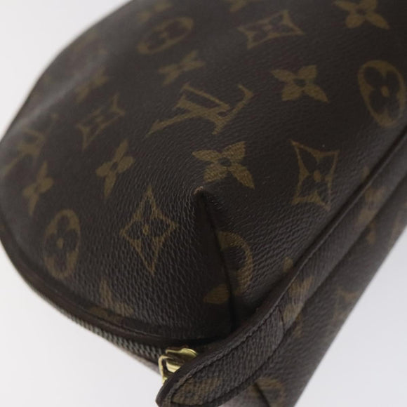 LOUIS VUITTON Monogram Trousse Demi Ronde Cosmetic Pouch M47520 LV Auth 127488