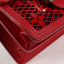LOUIS VUITTON Monogram Lace Dauphine Mini Shoulder Bag Red M20359 Auth 127494M-8
