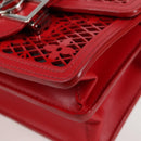 LOUIS VUITTON Monogram Lace Dauphine Mini Shoulder Bag Red M20359 Auth 127494M-15