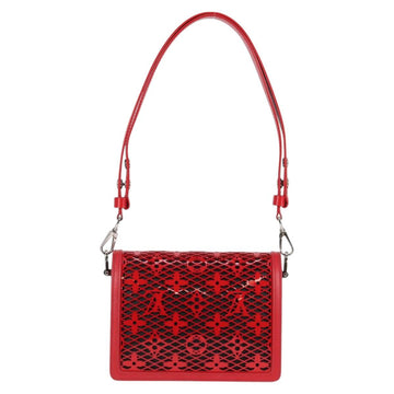 LOUIS VUITTON Monogram Lace Dauphine Mini Shoulder Bag Red M20359 Auth 127494M - 0