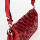 LOUIS VUITTON Monogram Lace Dauphine Mini Shoulder Bag Red M20359 Auth 127494M-6
