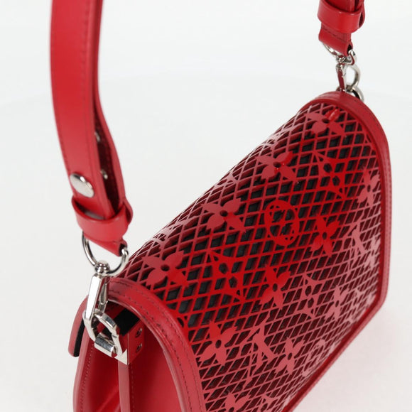 LOUIS VUITTON Monogram Lace Dauphine Mini Shoulder Bag Red M20359 Auth 127494SM
