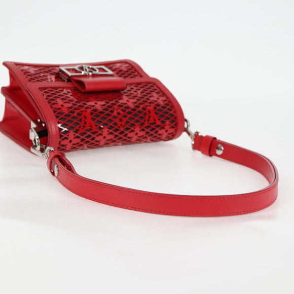 LOUIS VUITTON Monogram Lace Dauphine Mini Shoulder Bag Red M20359 Auth 127494M