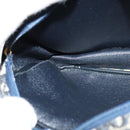 Christian Dior Trotter Canvas Shoulder Bag Navy Gold Auth 127500-18