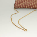 Christian Dior Trotter Canvas Chain Shoulder Bag Red Gold Auth 127501-7