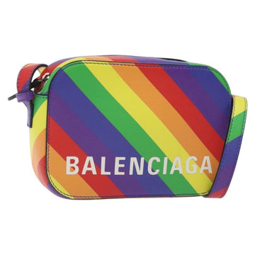 BALENCIAGA Shoulder Bag Leather Rainbow Auth 127502