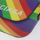 BALENCIAGA Shoulder Bag Leather Rainbow Auth 127502-8