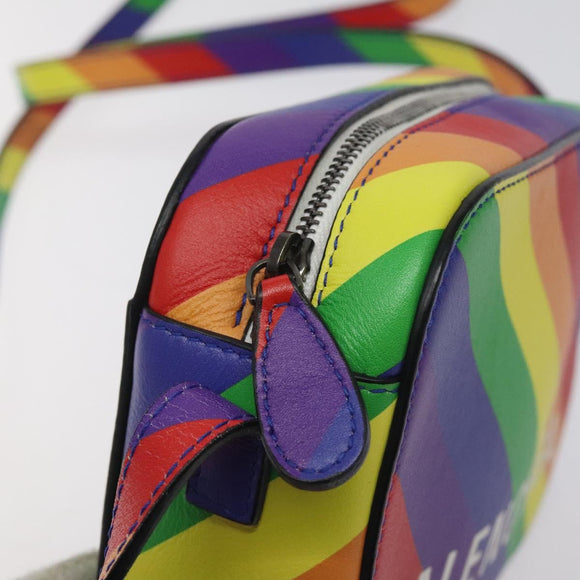 BALENCIAGA Shoulder Bag Leather Rainbow Auth 127502