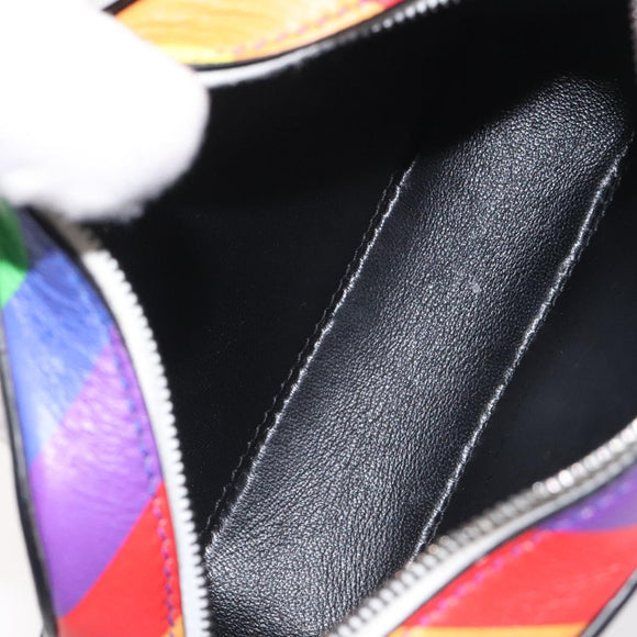 BALENCIAGA Shoulder Bag Leather Rainbow Auth 127502