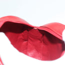 CHANEL Chain Shoulder Bag Lamb Skin Red Gold CC Auth 127505-18