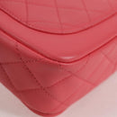 CHANEL Matelasse Bijoux Chain Shoulder Bag Lamb Skin Pink Gold CC Auth 127511M-16