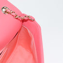 CHANEL Matelasse Bijoux Chain Shoulder Bag Lamb Skin Pink Gold CC Auth 127511M-23