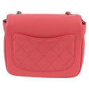 CHANEL Matelasse Bijoux Chain Shoulder Bag Lamb Skin Pink Gold CC Auth 127511M-2