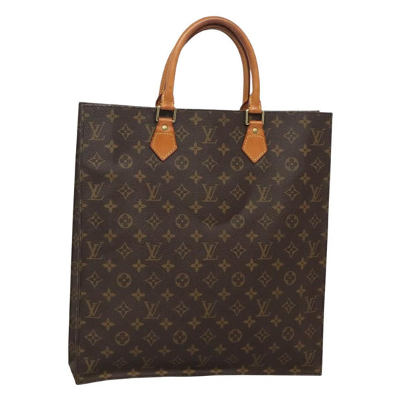 LOUIS VUITTON Monogram Sac Plat Hand Bag M51140 LV Auth 127515