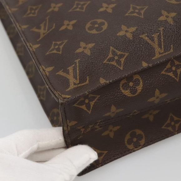 LOUIS VUITTON Monogram Sac Plat Hand Bag M51140 LV Auth 127515