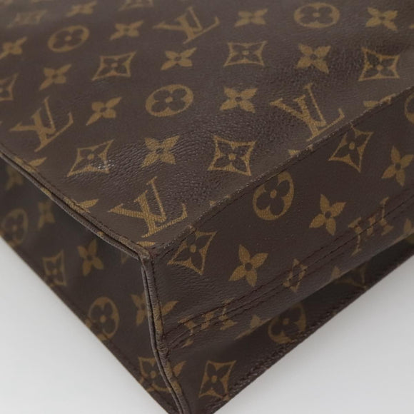 LOUIS VUITTON Monogram Sac Plat Hand Bag M51140 LV Auth 127515
