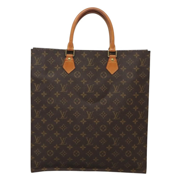 LOUIS VUITTON Monogram Sac Plat Hand Bag M51140 LV Auth 127515