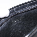 Christian Dior Trotter Canvas Shoulder Bag Black Gold Auth 127531-11