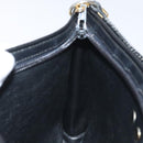 Christian Dior Trotter Canvas Shoulder Bag Black Gold Auth 127531-18
