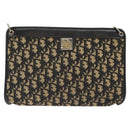 Christian Dior Trotter Canvas Shoulder Bag Black Gold Auth 127531-13