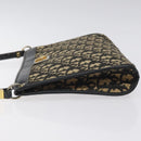 Christian Dior Trotter Canvas Shoulder Bag Black Gold Auth 127531-4