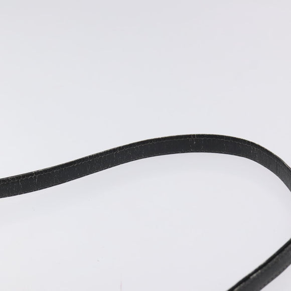 Christian Dior Trotter Canvas Shoulder Bag Black Gold Auth 127531