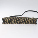 Christian Dior Trotter Canvas Shoulder Bag Black Gold Auth 127531-5