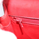 CELINE Hand Bag Leather 2way Red Gold Auth 127535-23