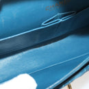 CHANEL Icon Line Matelasse Chain Shoulder Bag Canvas Navy Gold CC Auth 127540SV-10