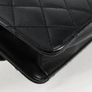CHANEL Matelasse Chain Shoulder Bag Lamb Skin Black Gold CC Auth 127542SAM-16