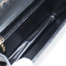 CHANEL Matelasse Chain Shoulder Bag Lamb Skin Black Gold CC Auth 127542SAM-11