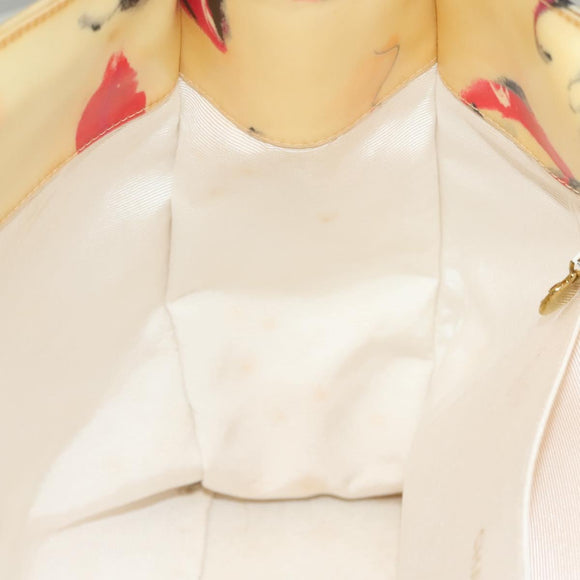 CHANEL Chain Tote Bag Vinyl White CC Auth 127551